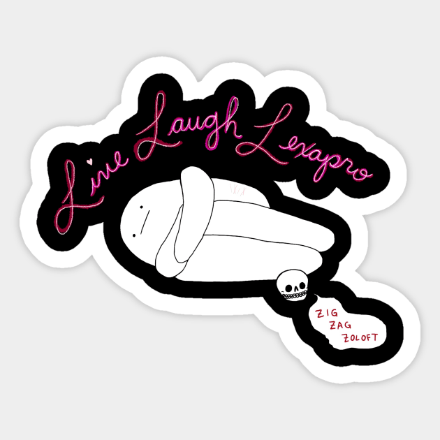 Live Laugh Sticker by lousydrawingsforgoodpeople